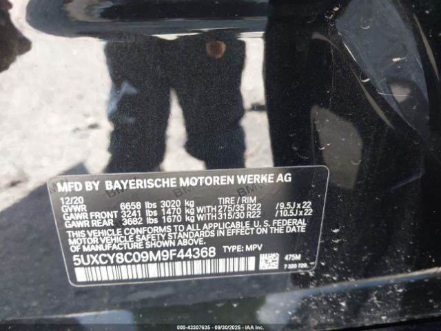 2021 BMW X6 5UXCY8C09M9F44368 Photo 8