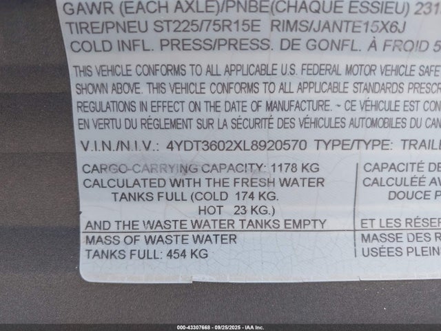 4YDT3602XL8920570 Aspen Other
