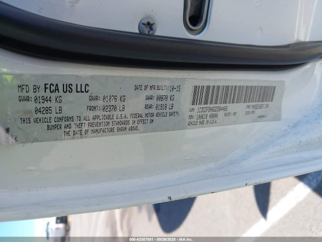Dodge 2016 2016 1C3CDFBA6GD584468 Image 9