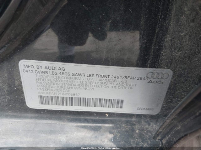 2013 AUDI A4 WAUFFAFL2DN005867 Photo 8