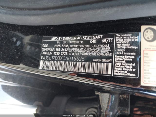 2012 MERCEDES-BENZ CLS 550 WDDLJ7DBXCA015625 Photo 8