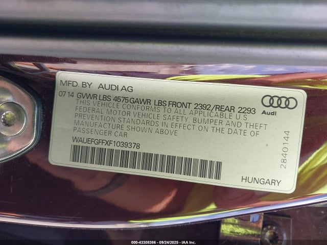 2015 AUDI A3 WAUEFGFFXF1039378 Photo 8