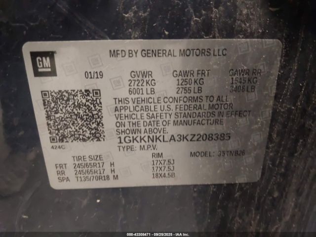 2019 GMC ACADIA 1GKKNKLA3KZ208385 Photo 8