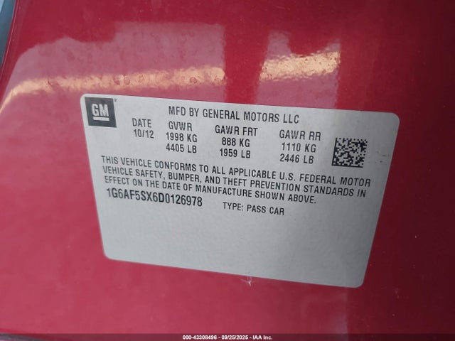 2013 CADILLAC ATS 1G6AF5SX6D0126978 Photo 8