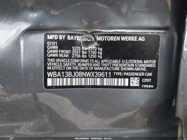 2022 BMW 530 WBA13BJ08NWX39611 Photo 8