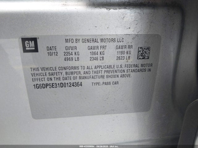 2013 CADILLAC CTS 1G6DP5E31D0124364 Photo 8