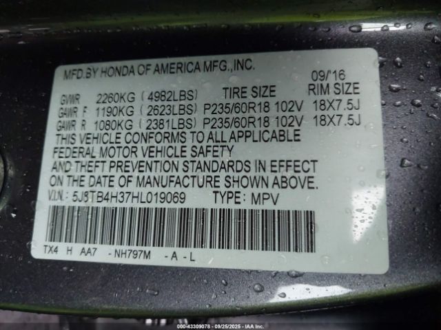 2017 ACURA RDX 5J8TB4H37HL019069 Photo 8