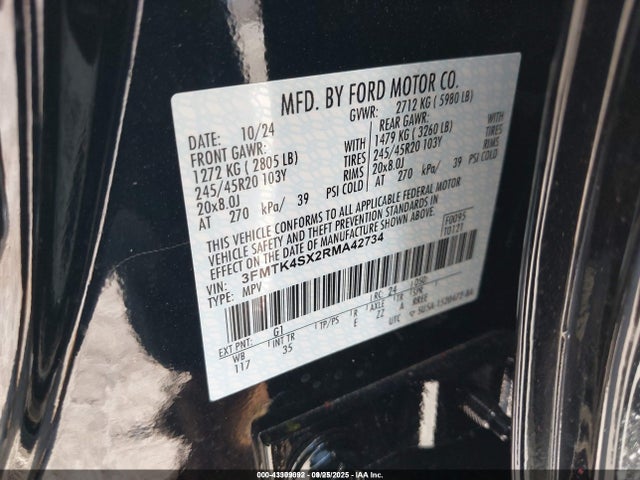 Ford Mustang Mach-E 2024 3FMTK4SX2RMA42734 Image 9