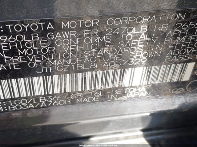 2017 LEXUS GS 350 JTHCZ1BL8HA007329 Photo 8