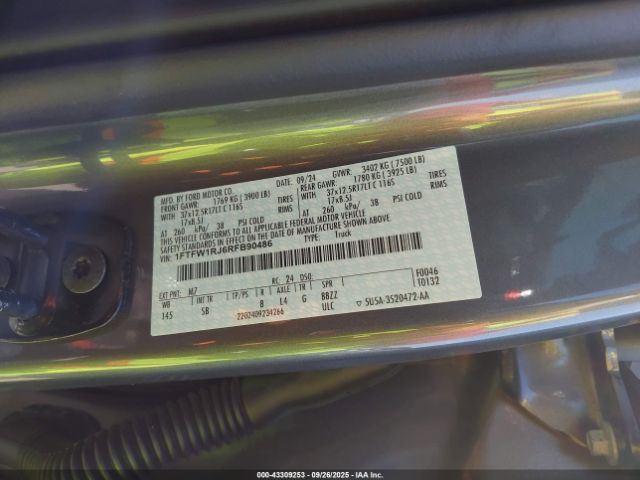 2024 FORD F-150 1FTFW1RJ6RFB90486 Photo 8