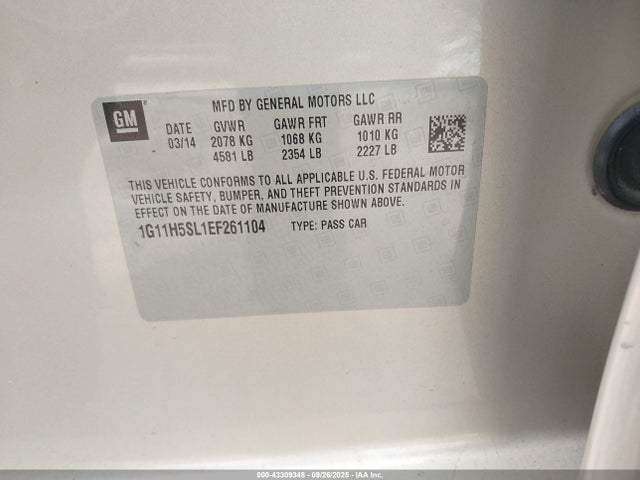 Chevrolet lkw 2014 1G11H5SL1EF261104 Image 9