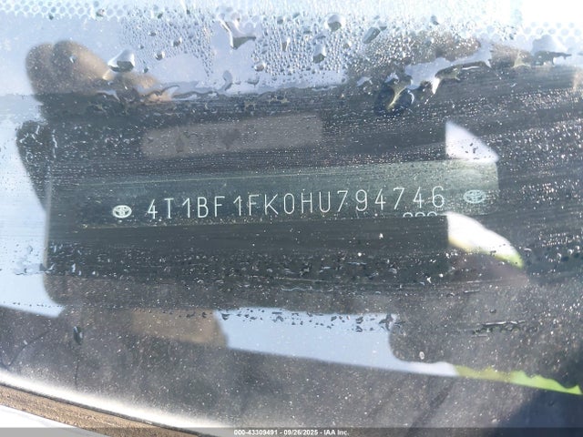 43309491 :رقم المزاد ، 4T1BF1FK0HU794746 vin ، 2017 Toyota Camry Xse مزاد بيع