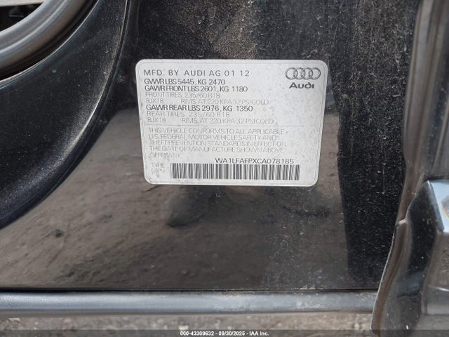 2012 AUDI Q5 WA1LFAFPXCA078185 Photo 8