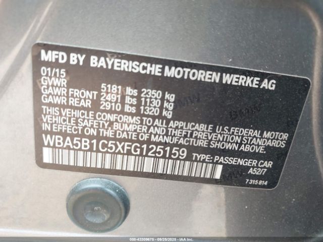 2015 BMW 535I WBA5B1C5XFG125159 Photo 8