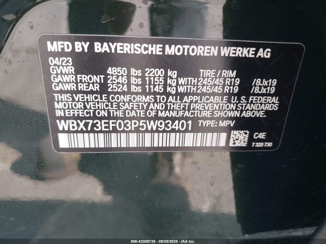 WBX73EF03P5W93401 BMW X1 Xdrive28i