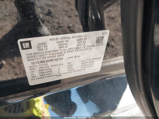 2017 CADILLAC ESCALADE 1GYS4BKJ6HR182741 Photo 8