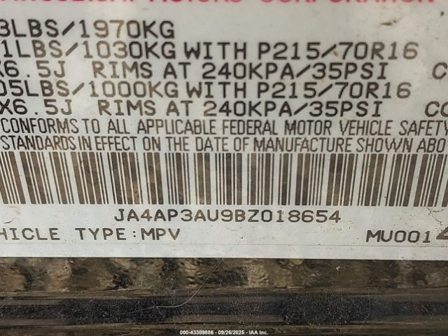 2011 MITSUBISHI OUTLANDER SPORT JA4AP3AU9BZ018654 Photo 8