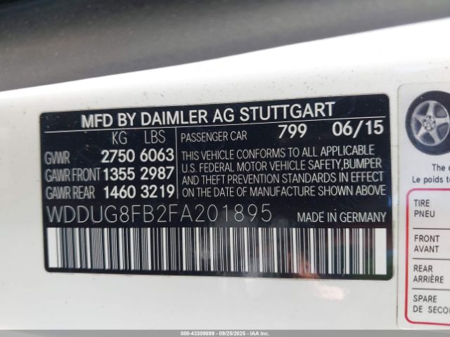 2015 MERCEDES-BENZ S 550 WDDUG8FB2FA201895 Photo 8