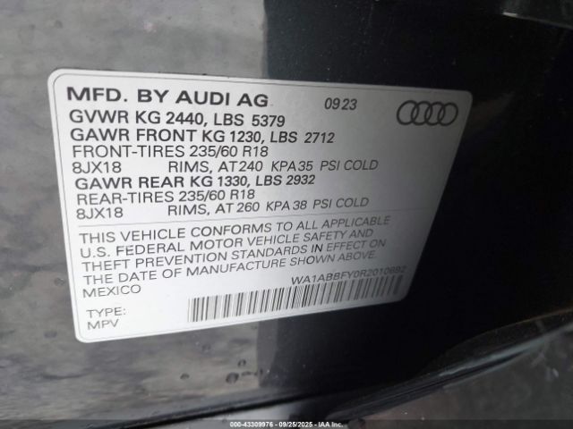 2024 AUDI Q5 WA1ABBFY0R2010692 Photo 8