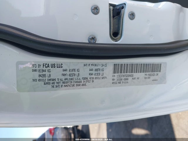 Dodge 2016 2016 1C3CDFBA7GD584656 Image 9