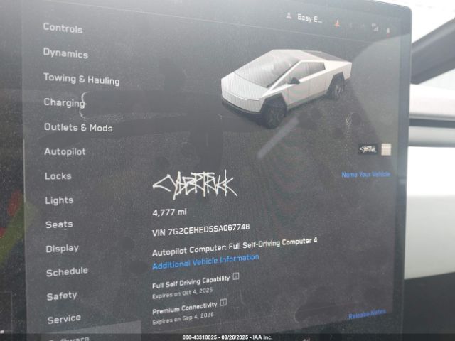 2025 TESLA CYBERTRUCK 7G2CEHED5SA067748 Photo 6