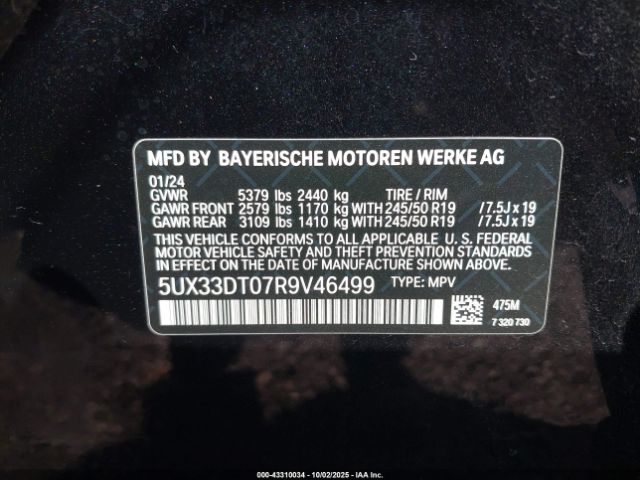 2024 BMW X4 5UX33DT07R9V46499 Photo 8