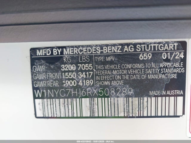 W1NYC7HJ6RX508289 Mercedes-Benz Amg G 63 4matic