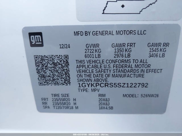 2025 CADILLAC XT6 1GYKPCRS5SZ122792 Photo 8