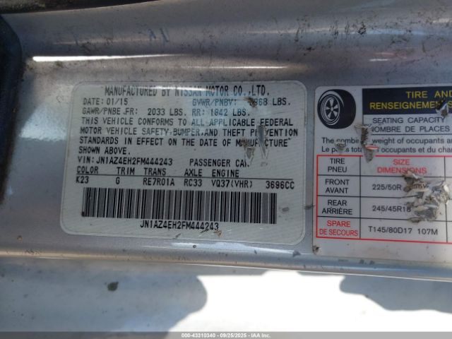 2015 NISSAN 370Z JN1AZ4EH2FM444243 Photo 8