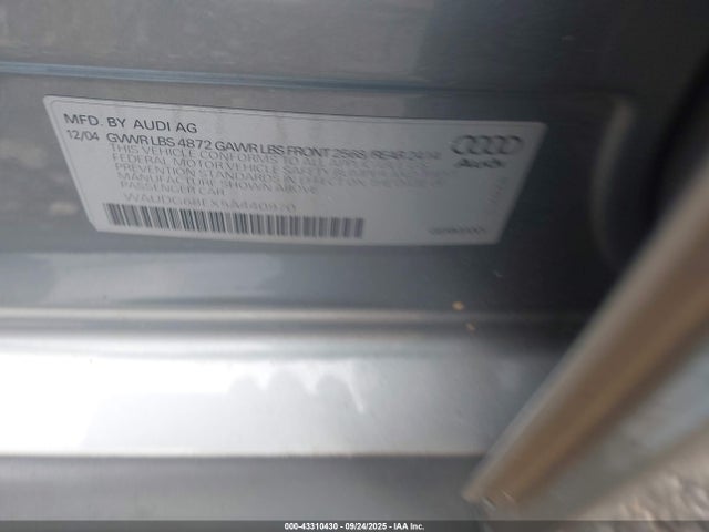 2005 AUDI A4 WAUDG68EX5A440970 Photo 8
