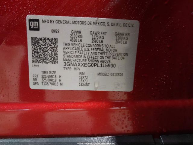 2023 CHEVROLET EQUINOX 3GNAXXEG0PL115930 Photo 8