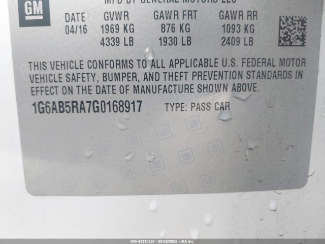 2016 CADILLAC ATS 1G6AB5RA7G0168917 Photo 8