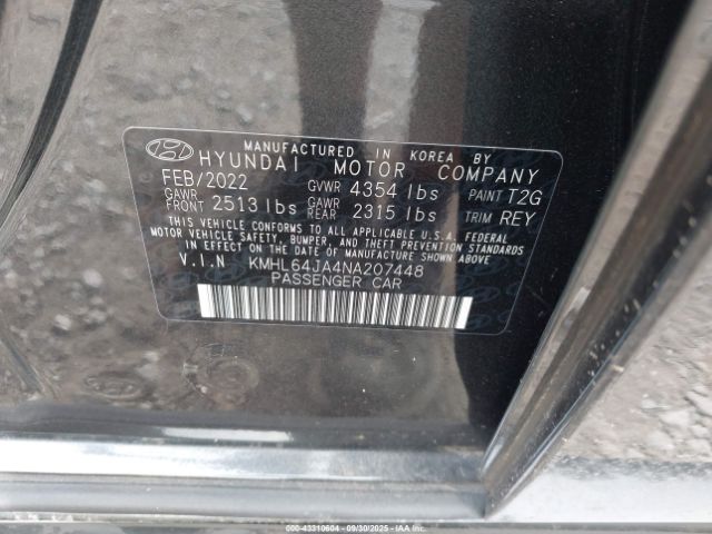 2022 HYUNDAI SONATA KMHL64JA4NA207448 Photo 8