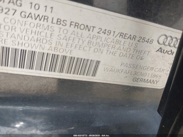 2012 AUDI A4 WAUKFAFL3CN011965 Photo 8