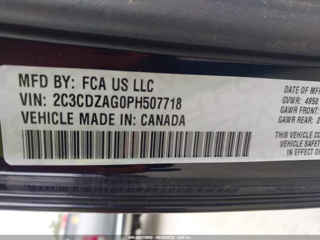 2023 DODGE CHALLENGER 2C3CDZAG0PH507718 Photo 8