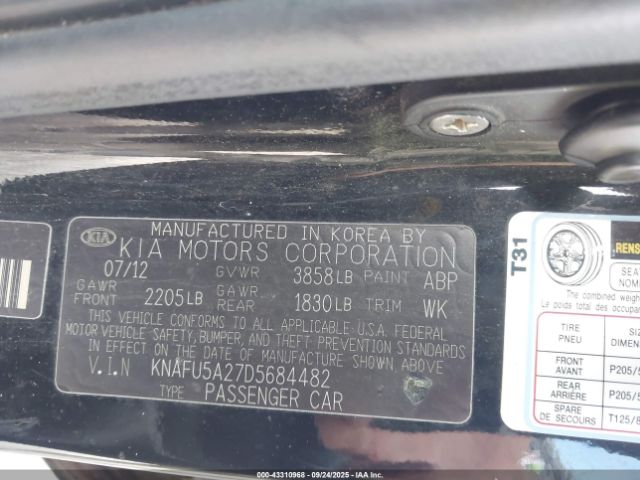 2013 KIA FORTE KNAFU5A27D5684482 Photo 8