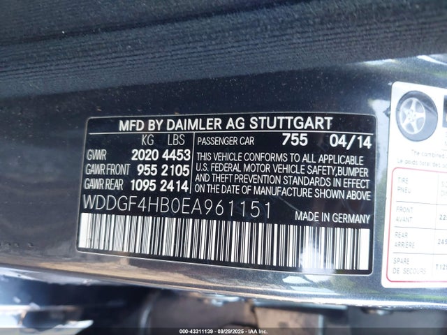 Mercedes-Benz C-Class 2014 WDDGF4HB0EA961151 Image 9