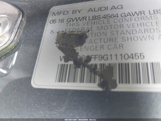 2016 AUDI A3 WAUB8GFF9G1110455 Photo 8