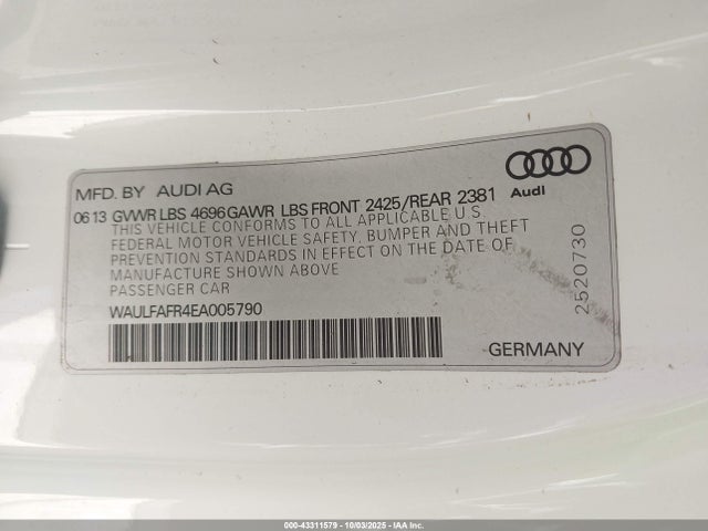 2014 AUDI A5 WAULFAFR4EA005790 Photo 8