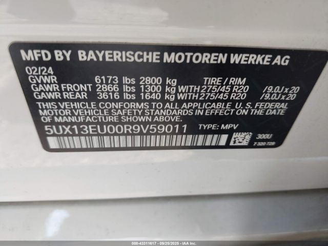 2024 BMW X5 5UX13EU00R9V59011 Photo 8
