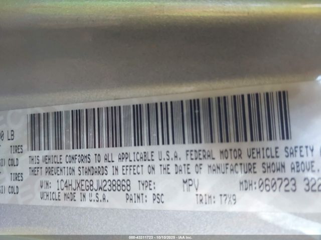 2018 JEEP WRANGLER UNLIMITED 1C4HJXEG8JW238868 Photo 8