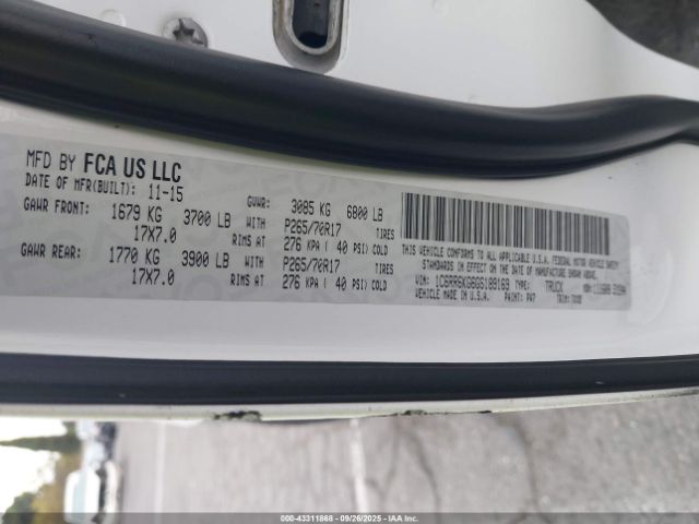 2016 RAM 1500 1C6RR6KG6GS189169 Photo 8