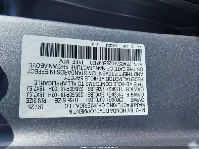 2025 HONDA CR-V HYBRID 7FARS6H52SE092130 Photo 8