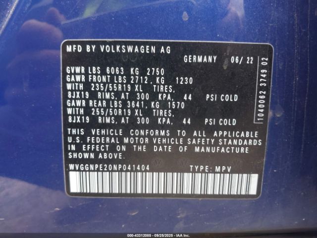 2022 VOLKSWAGEN ID.4 WVGGNPE20NP041404 Photo 8