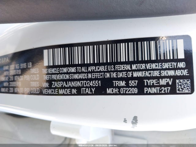 ZASPAJAN9N7D24551 Alfa Romeo Stelvio