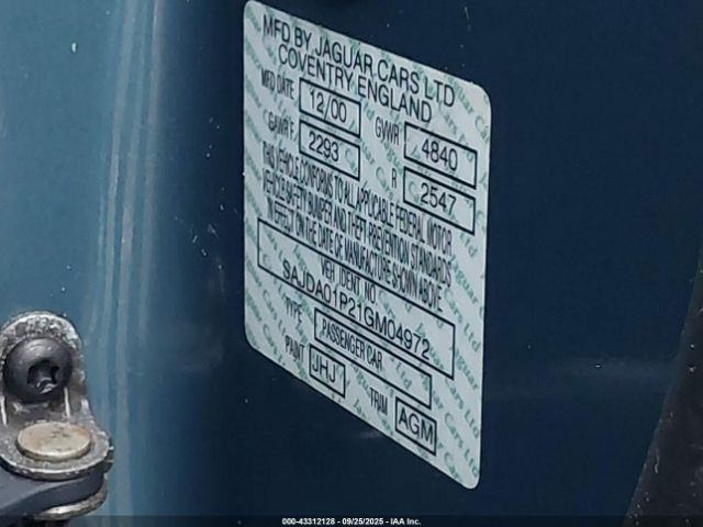 2001 JAGUAR S-TYPE SAJDA01P21GM04972 Photo 8
