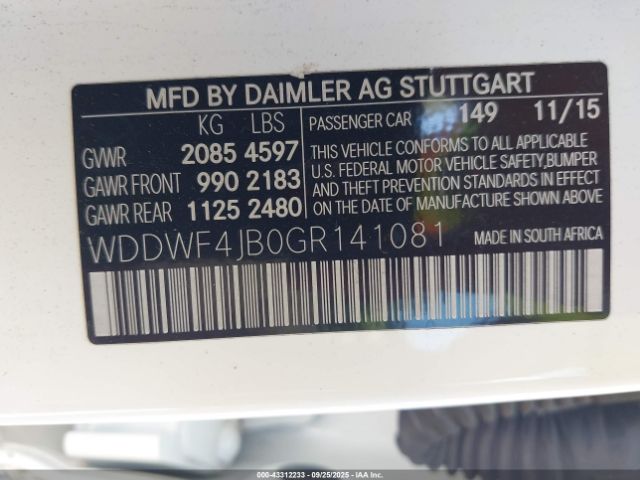 2016 MERCEDES-BENZ C 300 WDDWF4JB0GR141081 Photo 8