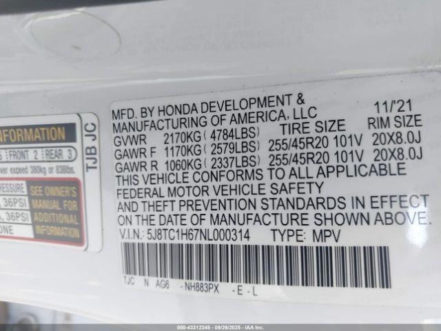 2022 ACURA RDX 5J8TC1H67NL000314 Photo 8