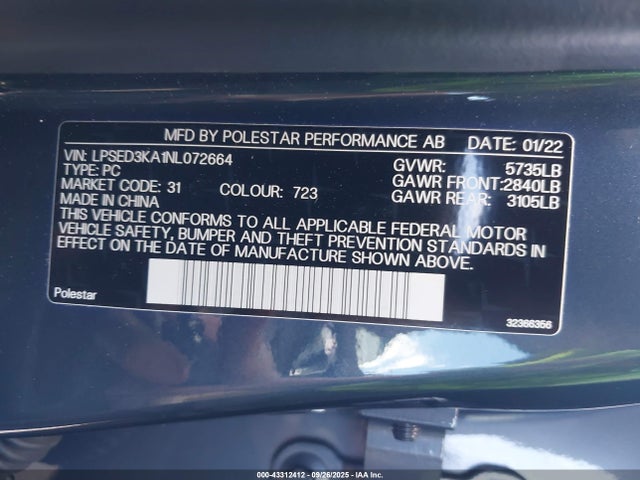 Polestar e400v6 2022 LPSED3KA1NL072664 Image 9