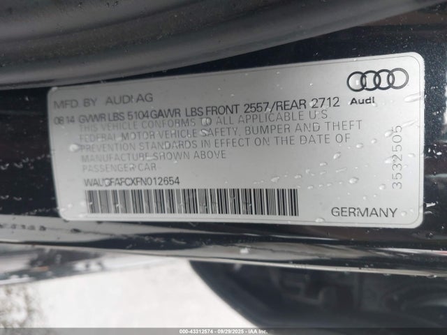 2015 AUDI A6 WAUGFAFCXFN012654 Photo 8